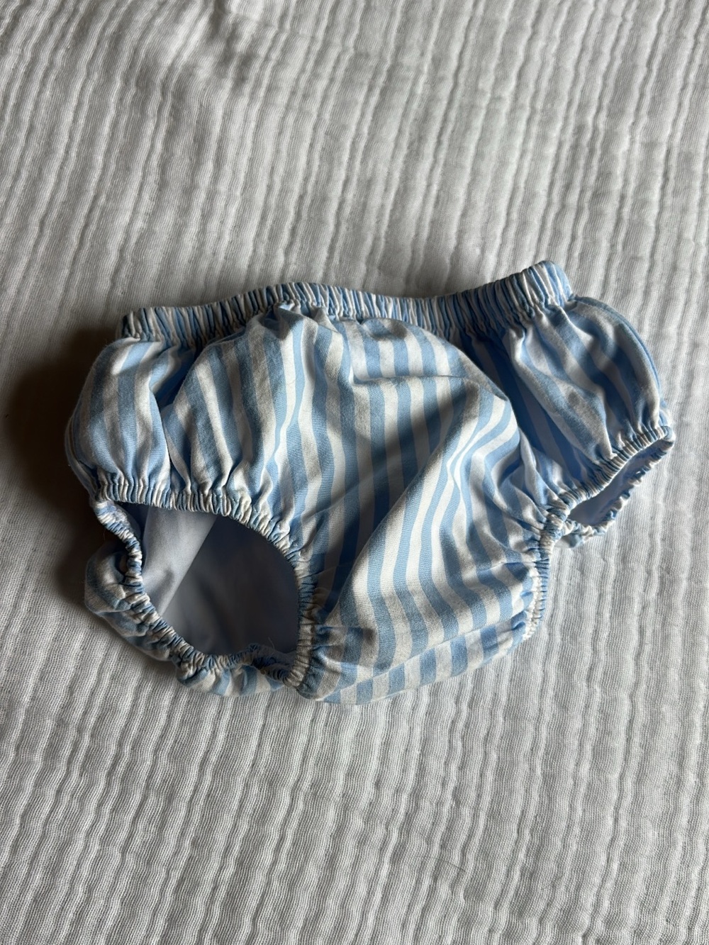 The Beaufort Bonnet Company Light Blue & White Striped Diaper Cover